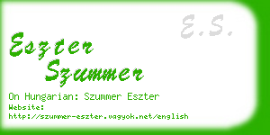 eszter szummer business card